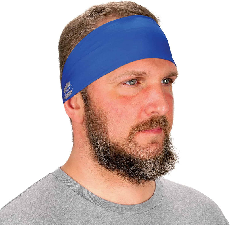 Ergodyne Chill Its 6634 Cooling Headband, Sports Headbands for Men and Women, Moisture Wicking , Orange Sporting Goods > Outdoor Recreation > Winter Sports & Activities Ergodyne Blue  