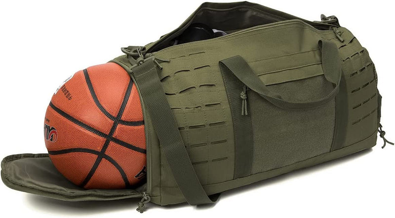 QT&QY 40L Military Tactical Duffle Bag for Men Sport Gym Bag Fitness Tote Travel Duffle Bag Training Workout Bag with Shoe Compartment Basketball Football Weekender Bag Home & Garden > Household Supplies > Storage & Organization QT&QY   
