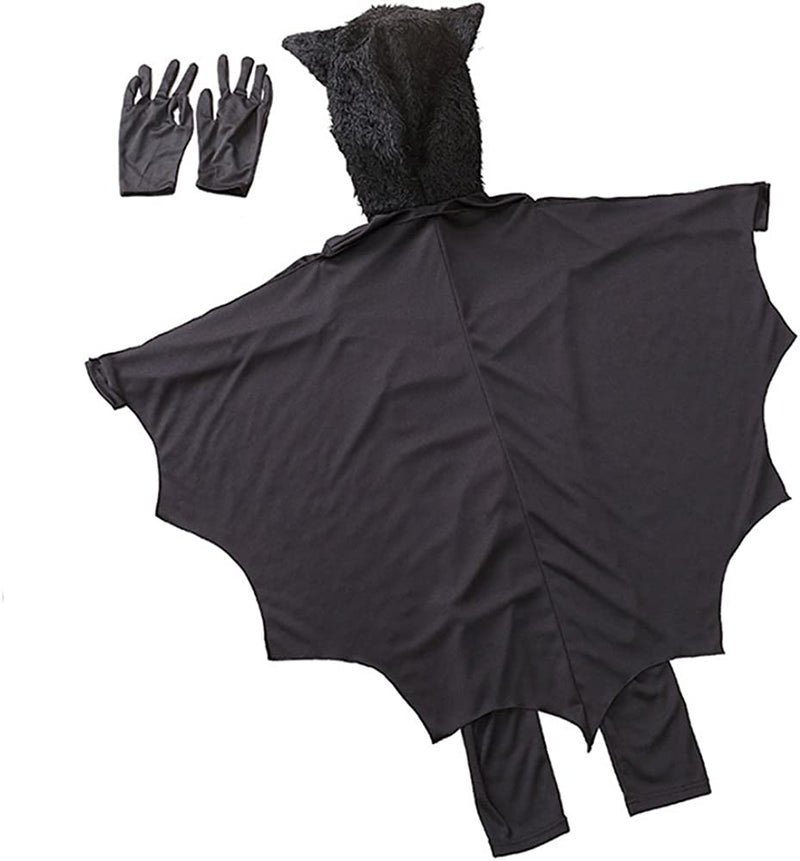 COOLJOY Kids Unisex Vampire Bat Costume, Jumpsuit Halloween Cosplay Costume Set