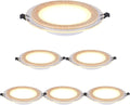 FAZRPIP 6 Pack Downlight,Light Guide LED Downlight,Acrylic Panel Lights Ultra Thin Recessed Light Baffle Trim 6W 9W 12W Ceiling Recessed Lamps Daylight Retrofit Downlight
