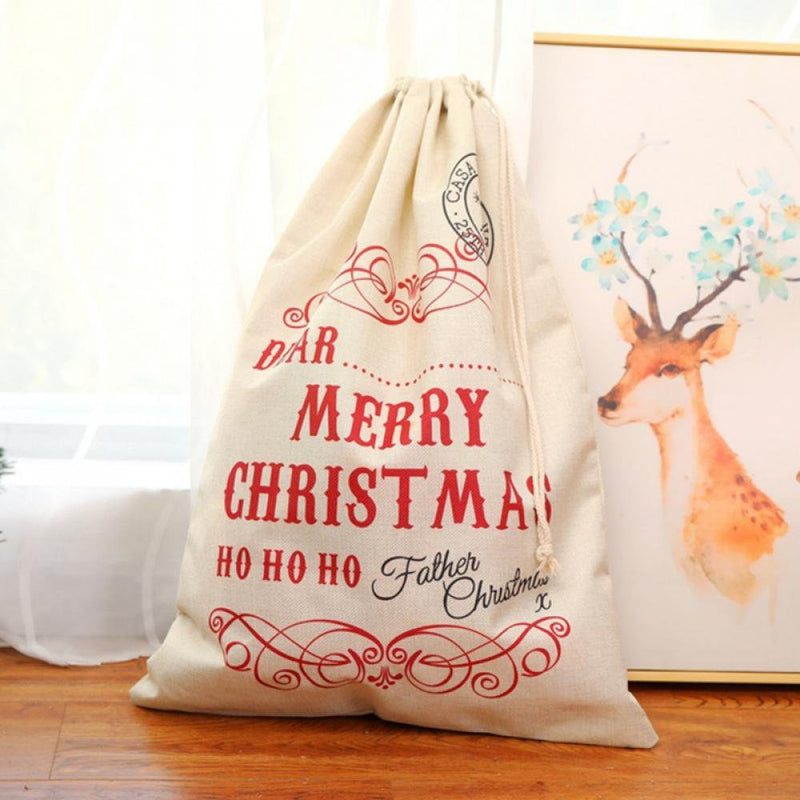 Christmas Gift Bags, Santa Burlap Sack with Drawstring 26" X 19" for Large Xmas Package Storage, Event Party Supplies, Christmas Party Favors Arts & Entertainment > Party & Celebration > Party Supplies Stibadium Letters 1  