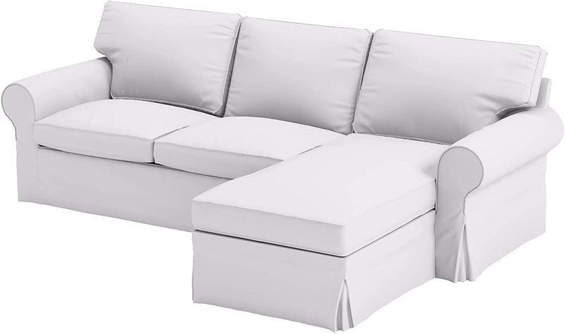Sofa Cover Only! Dense Cotton Ektorp Loveseat ( 2 Seater) with Chaise Lounge Cover Replacement Is Made Compatible for IKEA Ektorp Sectional 3 Seat ( Three ) Sofa Slipcover. Cover Only! (Wine Red) Home & Garden > Decor > Chair & Sofa Cushions Custom Slipcover Replacement Cotton White  