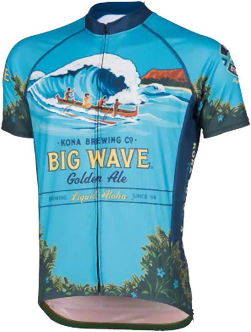 CANARI Men'S Souvenir Short Sleeve Cycling/Biking Jersey Sporting Goods > Outdoor Recreation > Cycling > Cycling Apparel & Accessories Getting Fit Kbc Big Wave X-Large 