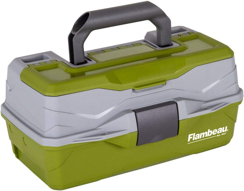 Flambeau Outdoors 6381TB 1-Tray Classic Tray Tackle Box, Portable Tackle Storage - Green/Gray Sporting Goods > Outdoor Recreation > Fishing > Fishing Tackle Flambeau Outdoors   