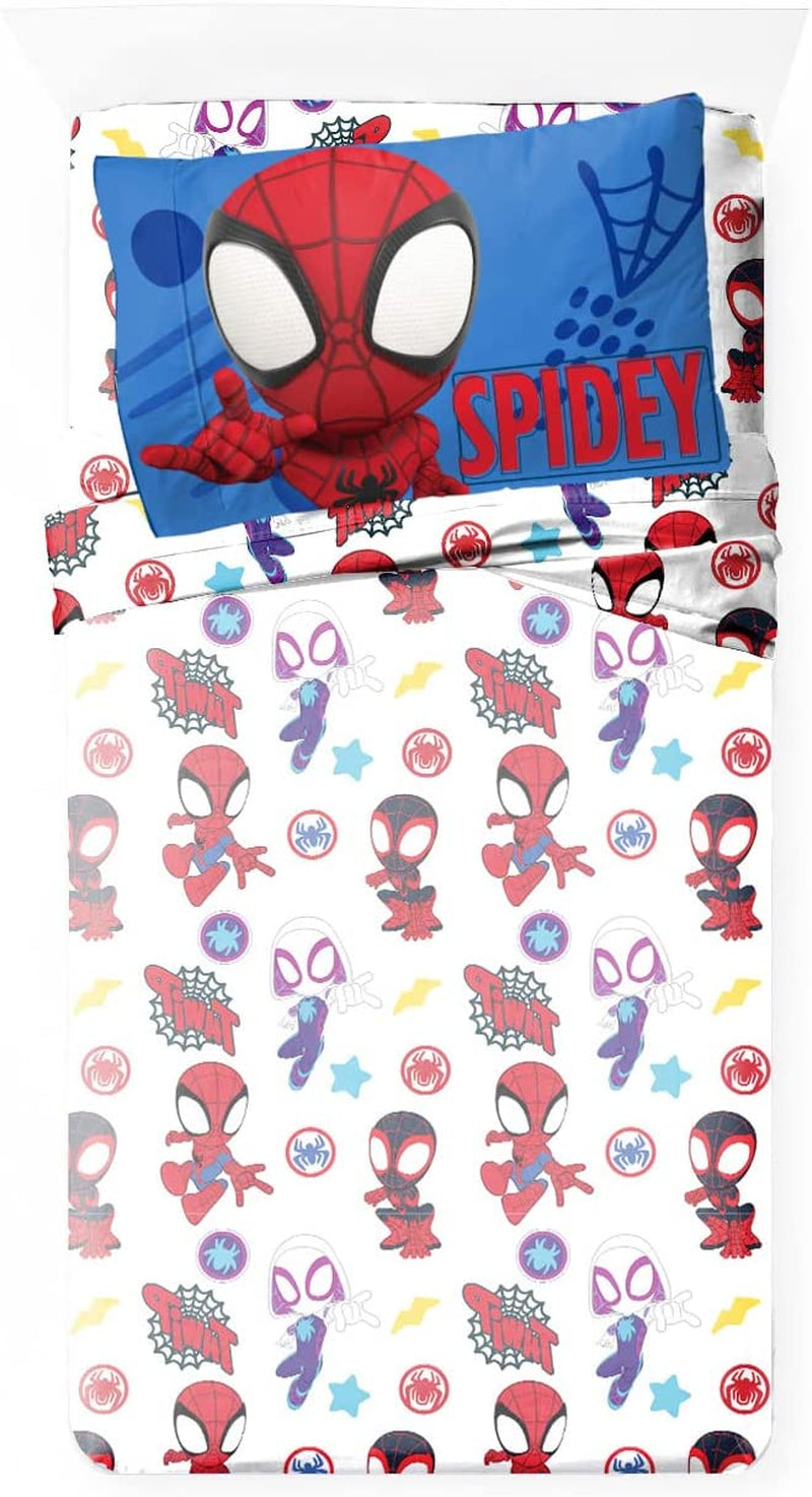 Marvel Spidey and His Amazing Friends Team Spidey Twin Size Sheet Set - 3 Piece Set Super Soft and Cozy Kid’S Bedding - Fade Resistant Microfiber Sheets (Official Marvel Product) Home & Garden > Linens & Bedding > Bedding Jay Franco & Sons, Inc.   