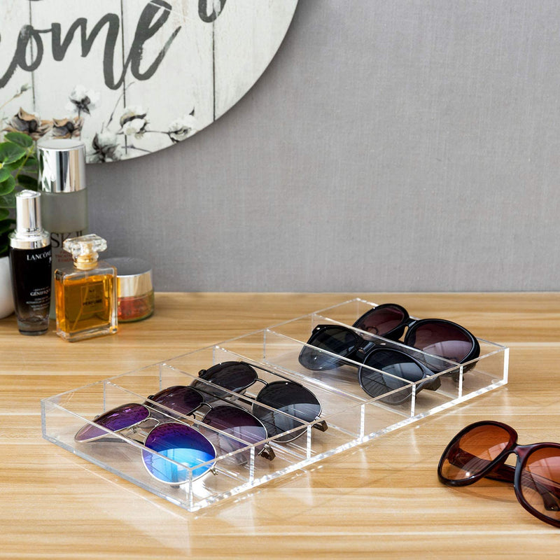 Mygift 6 Slot Premium Grade Clear Acrylic Sunglasses/Eye Glasses Storage Organizer Display Case Tray Home & Garden > Household Supplies > Storage & Organization MyGift   