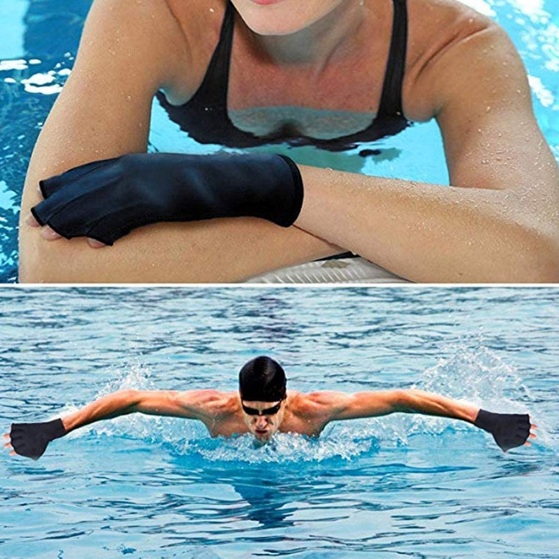 YMLHOME 1 Pair Aquatic Swim Gloves Training Swimming Gloves Neoprene Water Resistance Webbed Gloves for Men Women Adults Water Fitness Training Sporting Goods > Outdoor Recreation > Boating & Water Sports > Swimming > Swim Gloves YMLHOME   