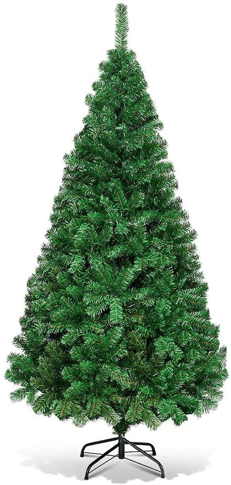6ft Unlit Artificial Christmas Tree, Xmas Tree with Metal Stand, 1000 Branches Tips, Easy Assembly for Indoor Outdoor Christmas Decoration (6FT) Home & Garden > Decor > Seasonal & Holiday Decorations > Christmas Tree Stands MOLANEPHY Default Title  
