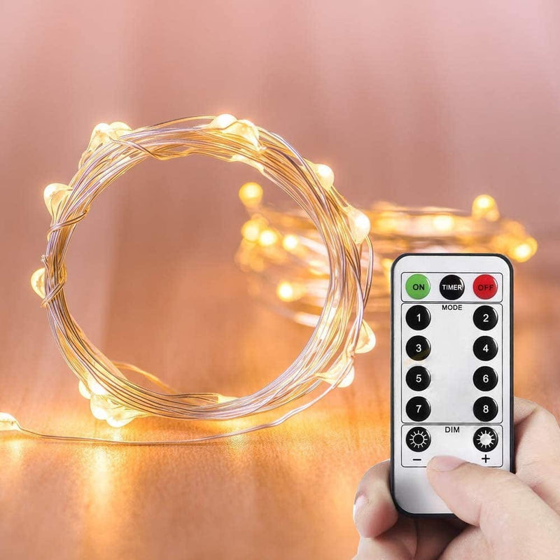 6PCS Fairy String Warm White Changing Twinkle Lights with 2Pcs Remote, 6.5Ft 20 Leds Silver Wire,Cr2032 Battery Powered,Indoor Decorative Bedroom,Wedding,Patio,Christmas,Outdoor Garden,Stroller Home & Garden > Lighting > Light Ropes & Strings OakHaomie   
