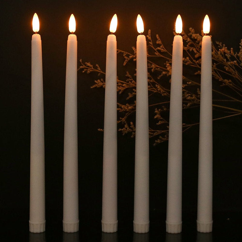 6PCS Flameless Taper Candles with Remote & Timer Flickering Realistic LED Battery Window Candles Warm White Home & Garden > Decor > Seasonal & Holiday Decorations NEWEEN   