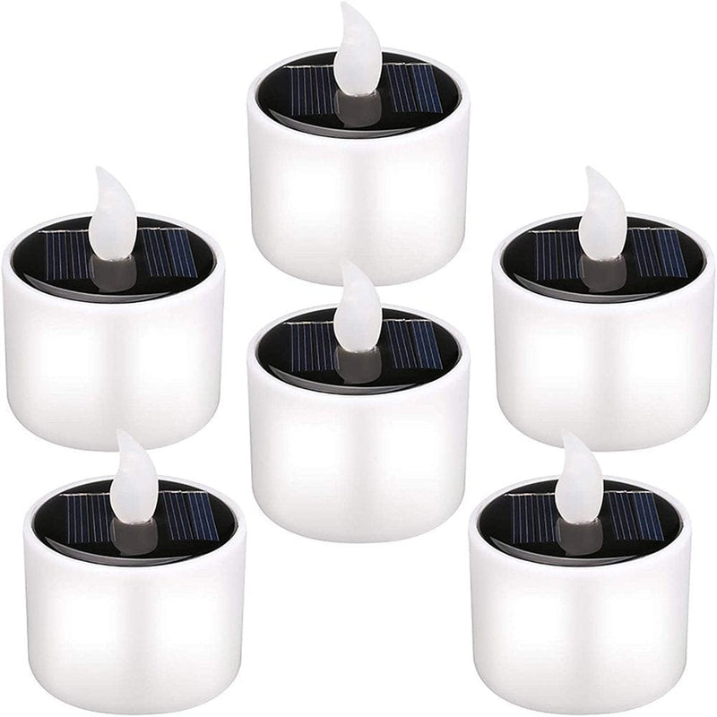 6PCS Flameless Taper Candles with Remote & Timer Flickering Realistic LED Battery Window Candles Warm White Home & Garden > Decor > Seasonal & Holiday Decorations NEWEEN 6PCS Solar Tea Lights 