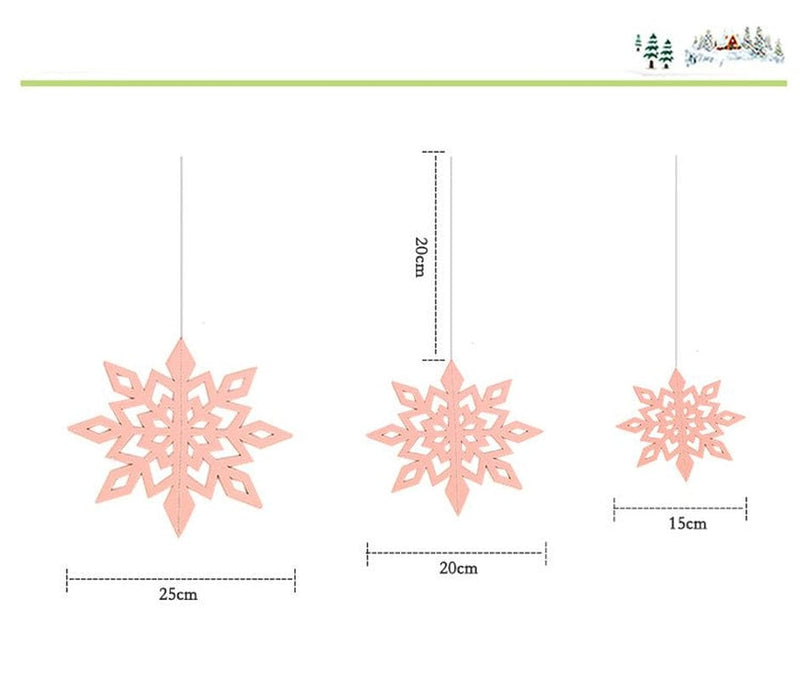 6PCS Snowflake Winter Party Wonderland Birthday Decorations - Christmas Hanging White Decor Supplies Home & Garden > Decor > Seasonal & Holiday Decorations& Garden > Decor > Seasonal & Holiday Decorations Belleviee   