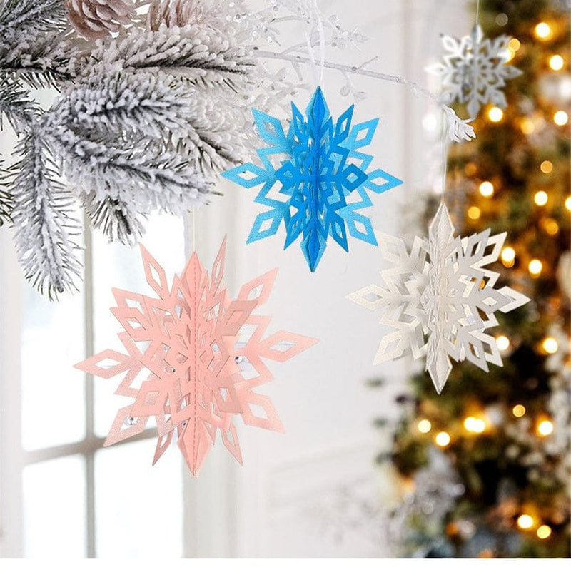 6PCS Snowflake Winter Party Wonderland Birthday Decorations - Christmas Hanging White Decor Supplies Home & Garden > Decor > Seasonal & Holiday Decorations& Garden > Decor > Seasonal & Holiday Decorations Belleviee   