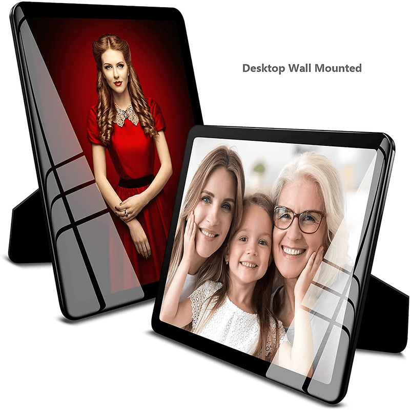 6x8 Picture Frame Black, hanging picture frame, Matted for wall and tabletop Decor (6x8, black)