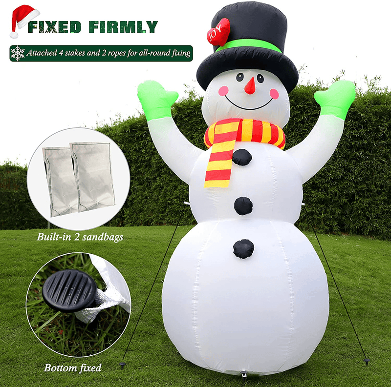 7 FT Christmas Inflatable Giant Snowman Outdoor Decoration, Blow up Snow Man Yard Decor Built-in Bright LED Light Wear Magic Hat, Weatherproof Holiday Inflatables for Garden Patio Lawn Party Xmas Gift Home & Garden > Decor > Seasonal & Holiday Decorations& Garden > Decor > Seasonal & Holiday Decorations FunFanso   