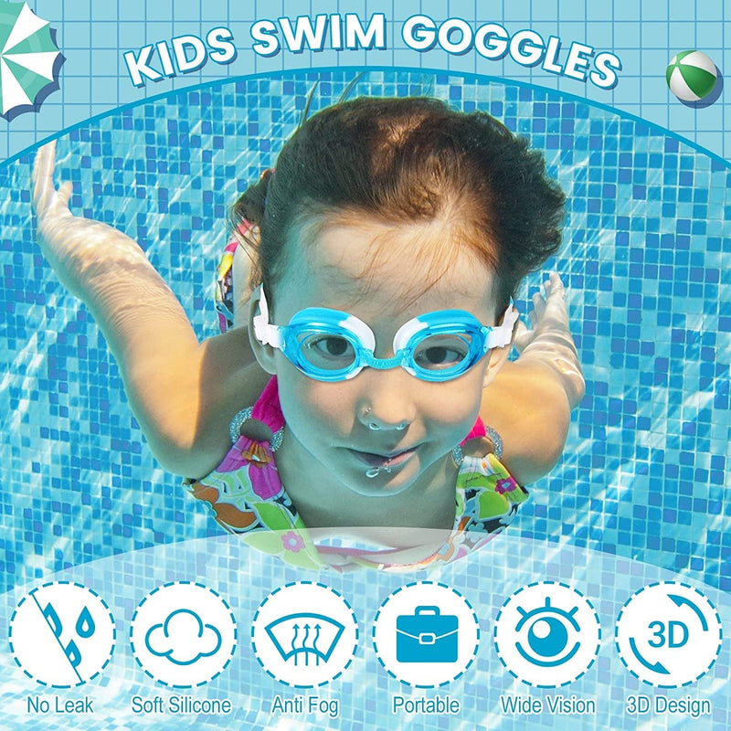 7 Packs Kids Swimming Goggles Unisex Child Swim Goggles for Kids Water Goggles No Leaking anti Fog Kids Goggles for Ages 8-12 Boys Girls, Random Color Sporting Goods > Outdoor Recreation > Boating & Water Sports > Swimming > Swim Goggles & Masks Konohan   