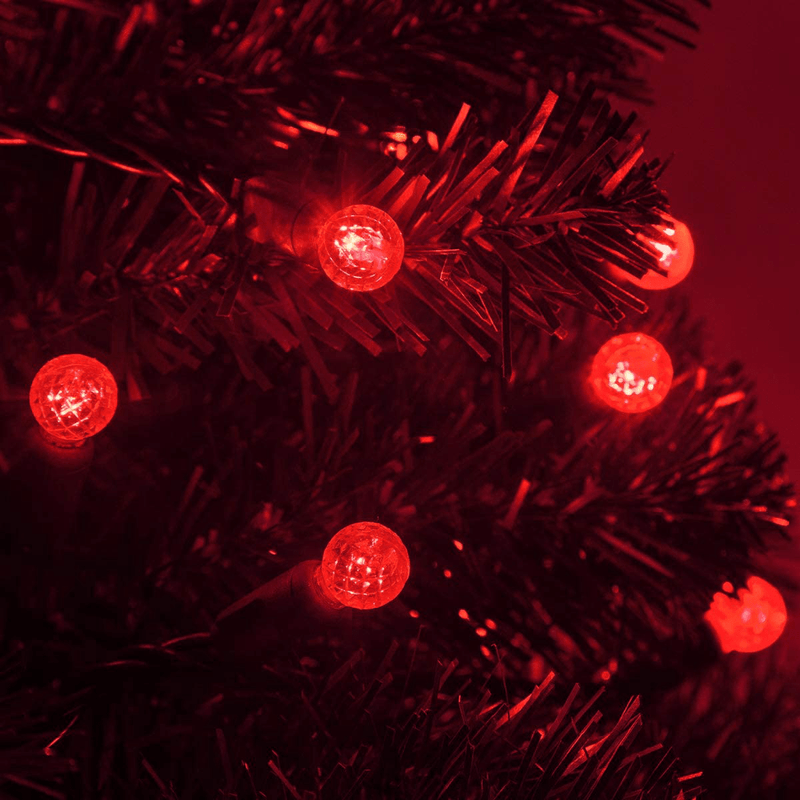 70 G12 Red Globe Christmas Lights, 24 Ft LED Red String Lights Christmas Lights Red Valentine'S Day Globe String Lights Ball Lights Indoor-Outdoor Christmas String Lights