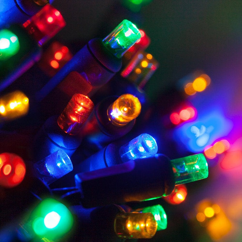 70 Multicolor LED Christmas Mini Lights, Long Life, Outdoor String Lights, Connectable, for Tree, Party, Holiday, Christmas, Decoration, 24' Length, 4" Spacing Home & Garden > Decor > Seasonal & Holiday Decorations Wintergreen Lighting Multi Color  