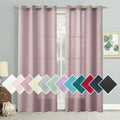 SOFJAGETQ Light Grey Sheer Curtains, Linen Look Semi Sheer Curtains 84 Inches Long, Grommet Light Filtering Casual Textured Privacy Curtains for Living Room, Bedroom, 2 Panels (Each 52 X 84 Inch Home & Garden > Decor > Window Treatments > Curtains & Drapes SOFJAGETQ Dusty Pink 52W x96L 