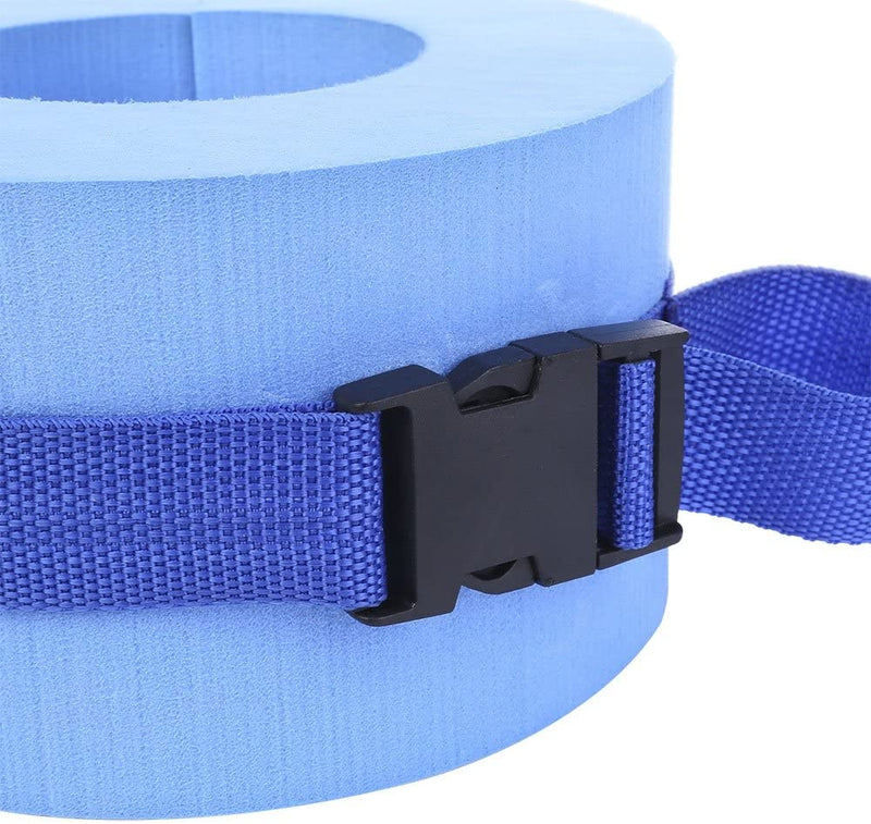 Firlar Set of 2 Foam Swim Aquatic Cuffs, Water Aerobics Equipment Float Ring Fitness Exercise Set, Ankles Arms Belts with Quick Release Buckle for Swim Fitness Training Set, Blue
