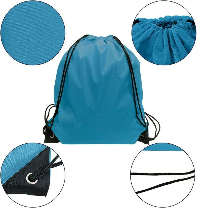 Drawstring Bags 24 Pcs Drawstring Backpack Cinch Bag Draw String Sport Bag 6 Colors Home & Garden > Household Supplies > Storage & Organization GoodtoU   