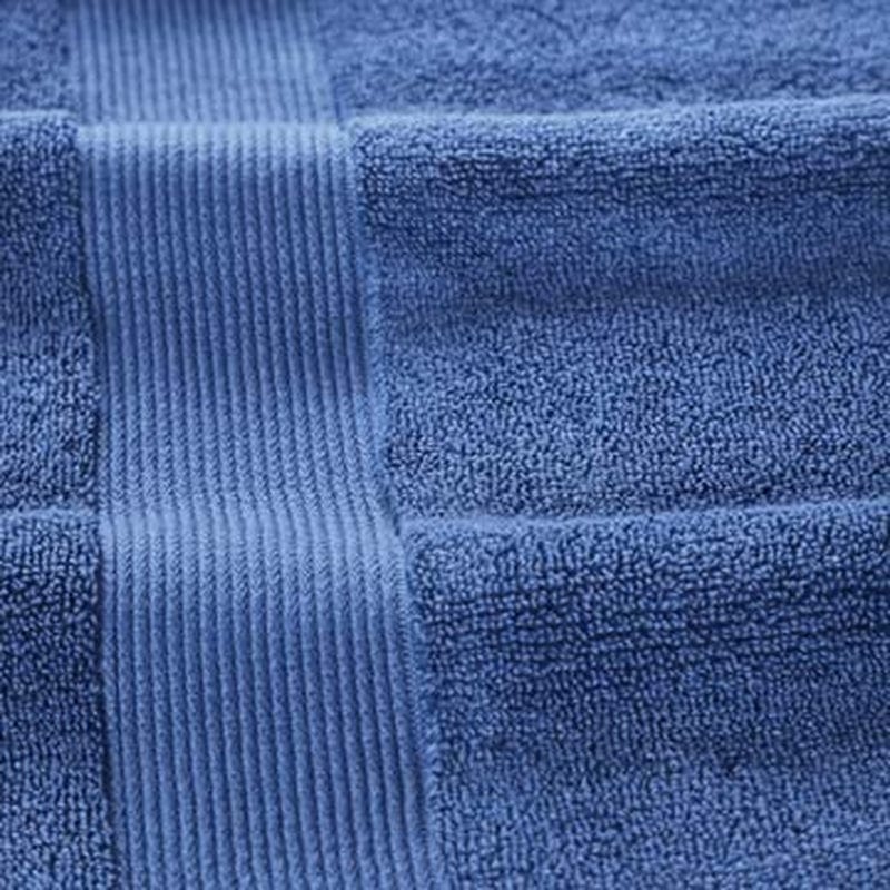 703 GSM 6 Piece Towels Set, 100% Cotton, Zero Twist, Premium Hotel & Spa Quality, Highly Absorbent, 2 Bath Towels 30" X 54", 2 Hand Towel 16" X 28" and 2 Wash Cloth 12" X 12". Navy Color