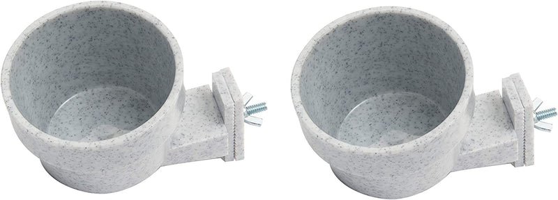 Lixit Quick Lock Cage Bowls for Small Animals and Birds. (10Oz, Granite) Animals & Pet Supplies > Pet Supplies > Bird Supplies > Bird Cage Accessories > Bird Cage Food & Water Dishes Lixit Animal Care Granite 10oz Pack of 2 