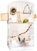 XXSLY Creative Birdcage Large Bird Villa Metal Birdcage High Bird House Assembly Solid Wood Birdhouse for Thrush, Parrot, Parrot, Love Bird Bird Cage Accessories (Color : Wihit) Animals & Pet Supplies > Pet Supplies > Bird Supplies > Bird Cages & Stands XXSLY Wihit  
