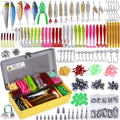 PLUSINNO Fishing Lures Baits Tackle Including Crankbaits, Spinnerbaits, Plastic Worms, Jigs, Topwater Lures , Tackle Box and More Fishing Gear Lures Kit Set, 102/67/27Pcs Fishing Lure Tackle Sporting Goods > Outdoor Recreation > Fishing > Fishing Tackle > Fishing Baits & Lures PLUSINNO 302Pcs Fishing Lures Kit  