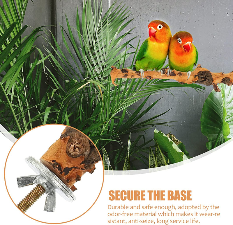 PATKAW Natural Wood Parrot Perch 2Pcs Bird Wood Stand Branches Bird Cage Hanging Perch Bird Wooden Chew Toy for Pet Bird Cage Hammock Climbing Toy Animals & Pet Supplies > Pet Supplies > Bird Supplies PATKAW   