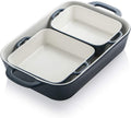 SWEEJAR Ceramic Bakeware Set, Rectangular Baking Dish for Cooking, Kitchen, Cake Dinner, Banquet and Daily Use, 12.8 X 8.9 Inches Porcelain Baking Pans (Navy) Home & Garden > Kitchen & Dining > Cookware & Bakeware SWEEJAR Navy  