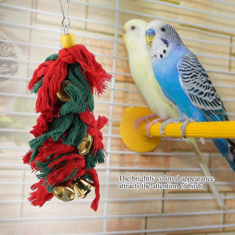 Piufryasc 5 Pcs Pet Bird Parrot Cage Toy, Bird Hanging Swing Shredding Chewing Perches Parrot Toy for Parrot Macaw African Grey Budgie Parakeet Cockatiels Conure Cockatoo Cage Toy Christmas Decoration Animals & Pet Supplies > Pet Supplies > Bird Supplies SYLALE   