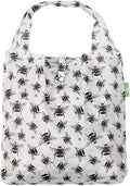 Eco Chic Lightweight Foldable Reusable Shopping Bag | Water Resistant Shopping Tote Bag | Made from Recycled Plastic Bottles Home & Garden > Decor > Decorative Jars ECO CHIC Bumble Bees Grey  