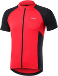 ARSUXEO Men'S Short Sleeves Cycling Jersey Bicycle MTB Bike Shirt Zipper Pocket 655 Sporting Goods > Outdoor Recreation > Cycling > Cycling Apparel & Accessories ARSUXEO Red XX-Large 