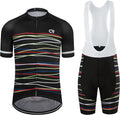 Coconut Ropamo CR Men'S Cycling Jersey Set Road Bike Jersey Zipper Pocket Bib Shorts with 4D Padded Cycling Clothing Set Sporting Goods > Outdoor Recreation > Cycling > Cycling Apparel & Accessories Coconut Ropamo 1033 Small 