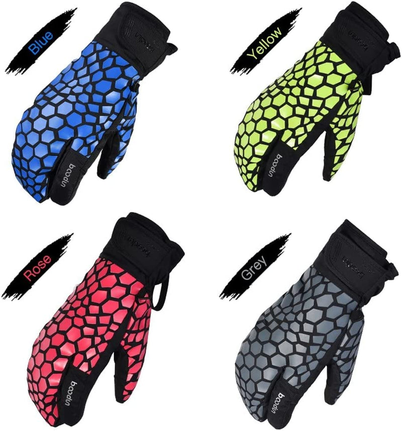 Winter Ski Snow Gloves Women Men Water Resisatnt Touchscreen Warm Gloves with Drawstring for Snowboarding Skiing Outdoor Sports Sporting Goods > Outdoor Recreation > Boating & Water Sports > Swimming > Swim Gloves MengK   