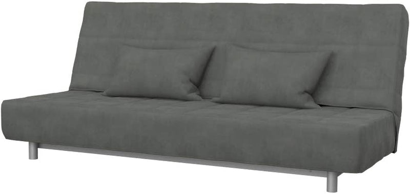 SOFERIA Replacement Compatible Cover for BEDDINGE 3-Seat Sofa-Bed, Fabric Eco Leather Creme Home & Garden > Decor > Chair & Sofa Cushions Soferia Majestic Velvet Grey  