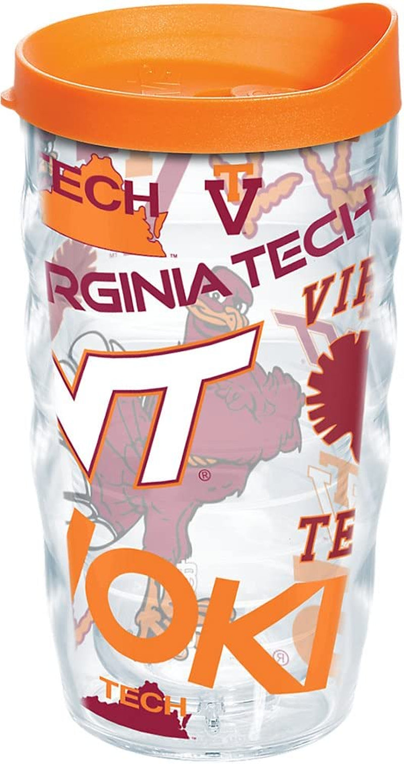 Tervis Virginia Tech University Hokies Made in USA Double Walled Insulated Tumbler, 1 Count (Pack of 1), Maroon Home & Garden > Kitchen & Dining > Tableware > Drinkware Tervis All Over 10oz Wavy 
