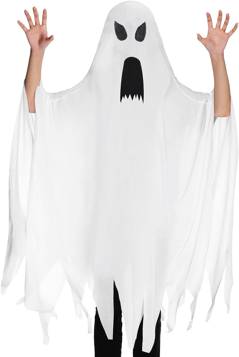 Geyoga Ghost Halloween Costume Tattered Gown Cosplay Role Play Supply for Child over 8 Years Old, 4.27 X 3.94 Feet