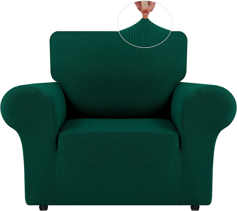 LURKA Stretch Sofa Covers - Spandex Non Slip Couch Sofa Slipcover, Soft with Elastic Bottom for Kids (Dark Green, Large) Home & Garden > Decor > Chair & Sofa Cushions LURKA Dark Green Small 