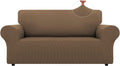 LURKA Stretch Sofa Covers - Spandex Non Slip Couch Sofa Slipcover, Soft with Elastic Bottom for Kids (Dark Green, Large) Home & Garden > Decor > Chair & Sofa Cushions LURKA Camel Medium 