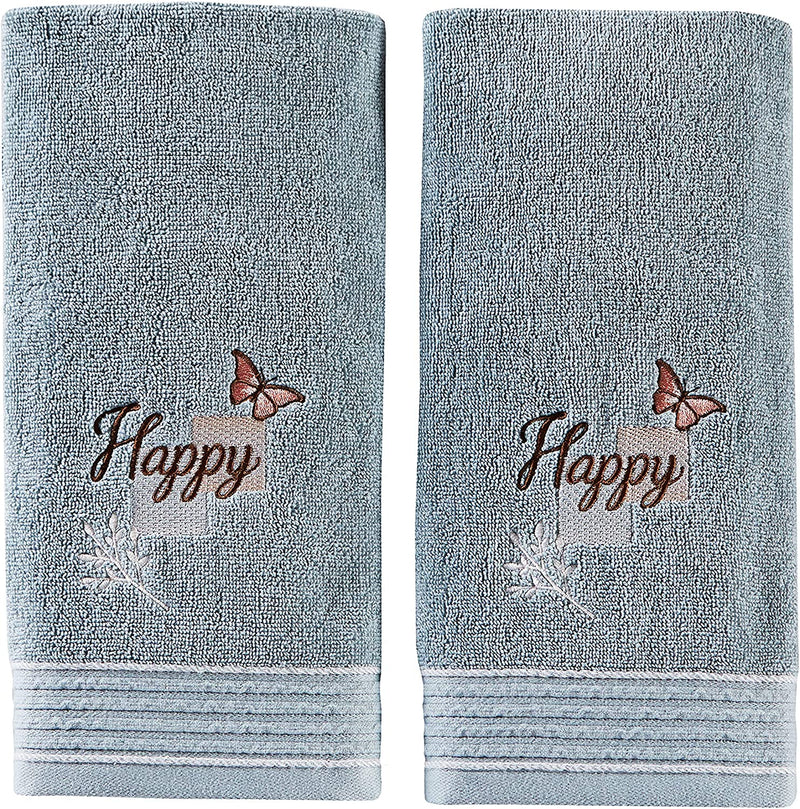 SKL Home by Saturday Knight Ltd. New Hope Bath Towel, Aqua Home & Garden > Linens & Bedding > Towels SKL Home Hand Towel Set, Aqua  