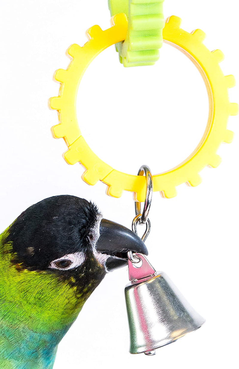 Penn-Plax Multicolored Gear Rings Bird Toy with Metal Bell – Great for Parakeets, Cockatiels, Lovebirds, Parrotlets, Conures, and Other Small to Medium Birds Animals & Pet Supplies > Pet Supplies > Bird Supplies > Bird Toys Penn Plax, INC.   