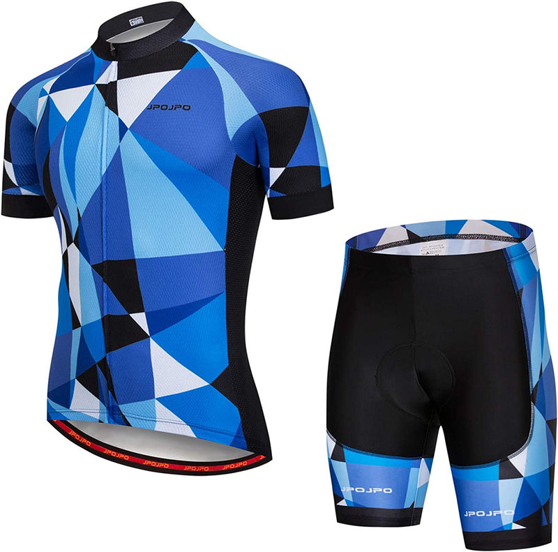 Hotlion Men'S Cycling Jersey Set Bib Shorts Summer Cycling Clothing Suit Pro Team Bike Clothes Sporting Goods > Outdoor Recreation > Cycling > Cycling Apparel & Accessories Hotlion Jp1007 Chest For 37"-39.4"=Tag M 
