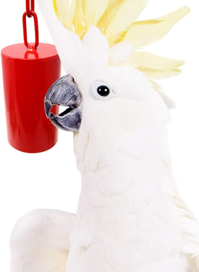 Bonka Bird Toys 1344 Large Indestructible Pipe Bell Birds Toy Parrot Cage Macaw Cages African Grey Parrots Stainless Steel Cockatoo Big Pet Bells Aviary Animals & Pet Supplies > Pet Supplies > Bird Supplies > Bird Toys Bonka Bird Toys Red Large 
