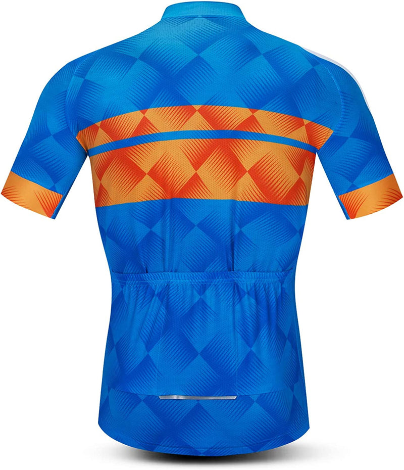 JPOJPO Men'S Cycling Jersey Bicycle Short Sleeved Bicycle Jacket with Pockets Sporting Goods > Outdoor Recreation > Cycling > Cycling Apparel & Accessories JPOJPO   
