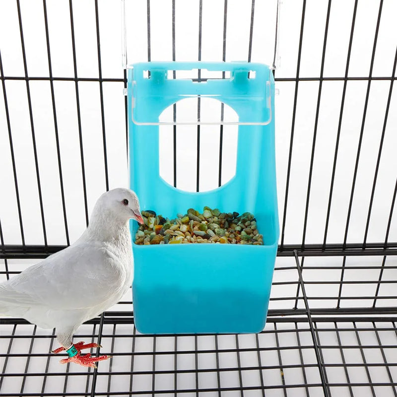 4 Pcs Pigeon Plastic Feeder, Quail Bird Food Feeding Hanging Box for Parrot Pigeon Bird Cage Poultry (One Hole) Animals & Pet Supplies > Pet Supplies > Bird Supplies > Bird Cage Accessories > Bird Cage Food & Water Dishes DQITJ   