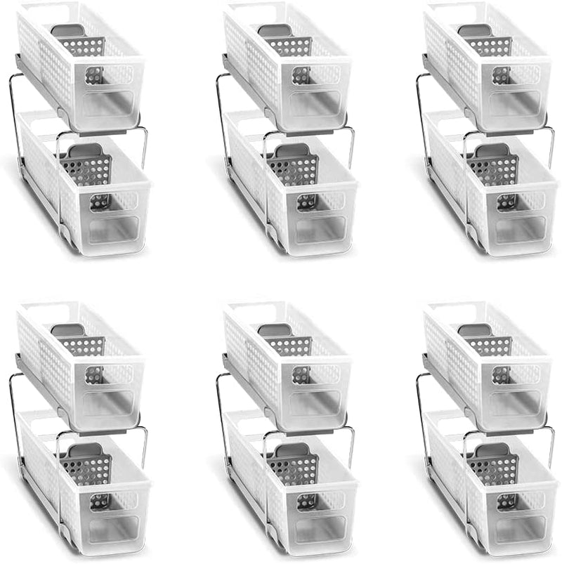 Madesmart Mini 2 Tier Organizer, Pack of 1, Frost