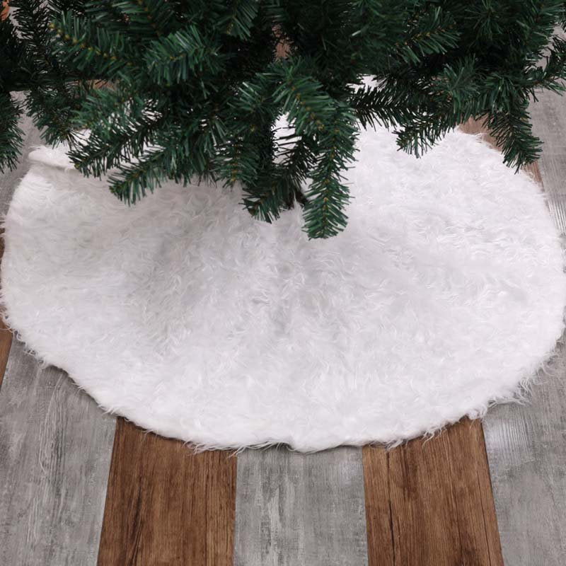Christmas Tree Skirt Large Snowy White Faux Fur Xmas Tree Skirt for Christmas Decorations Indoor Outdoor,31/35/48 Inch Home & Garden > Decor > Seasonal & Holiday Decorations > Christmas Tree Skirts CabinaHome   
