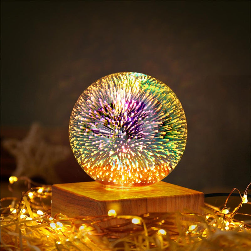 Creativearrowy 3D Firework Decoration Lights Bedside Lamp Valentine'S Day Gifts Table Lamps Abs+Plastic+Electronic Components Night